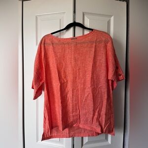 Chicos salmon pink blouse T-shirt size 1 brand new with tags